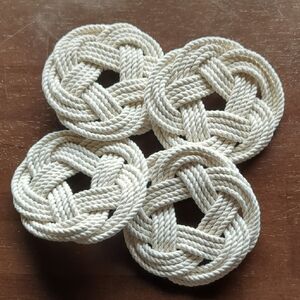 Set of 4 Woven Rope Coasters